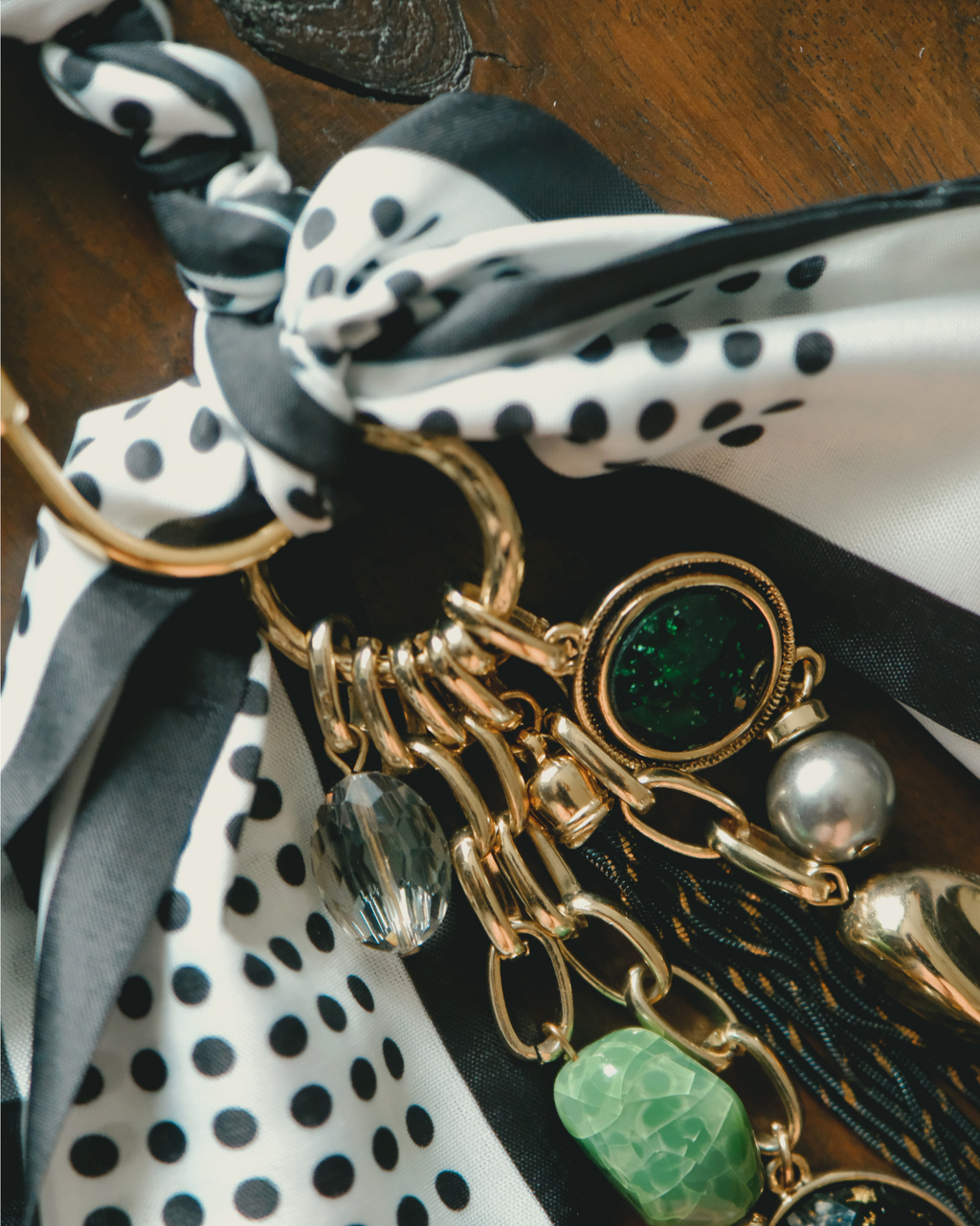 The Noir Polka | Bag Charm