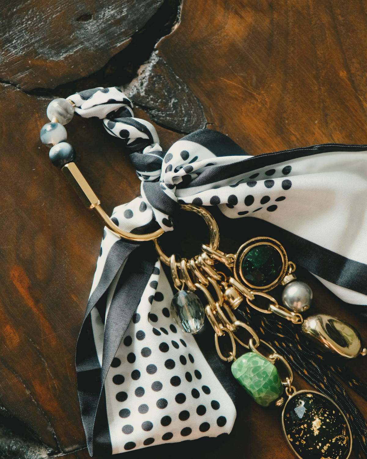 The Noir Polka | Bag Charm