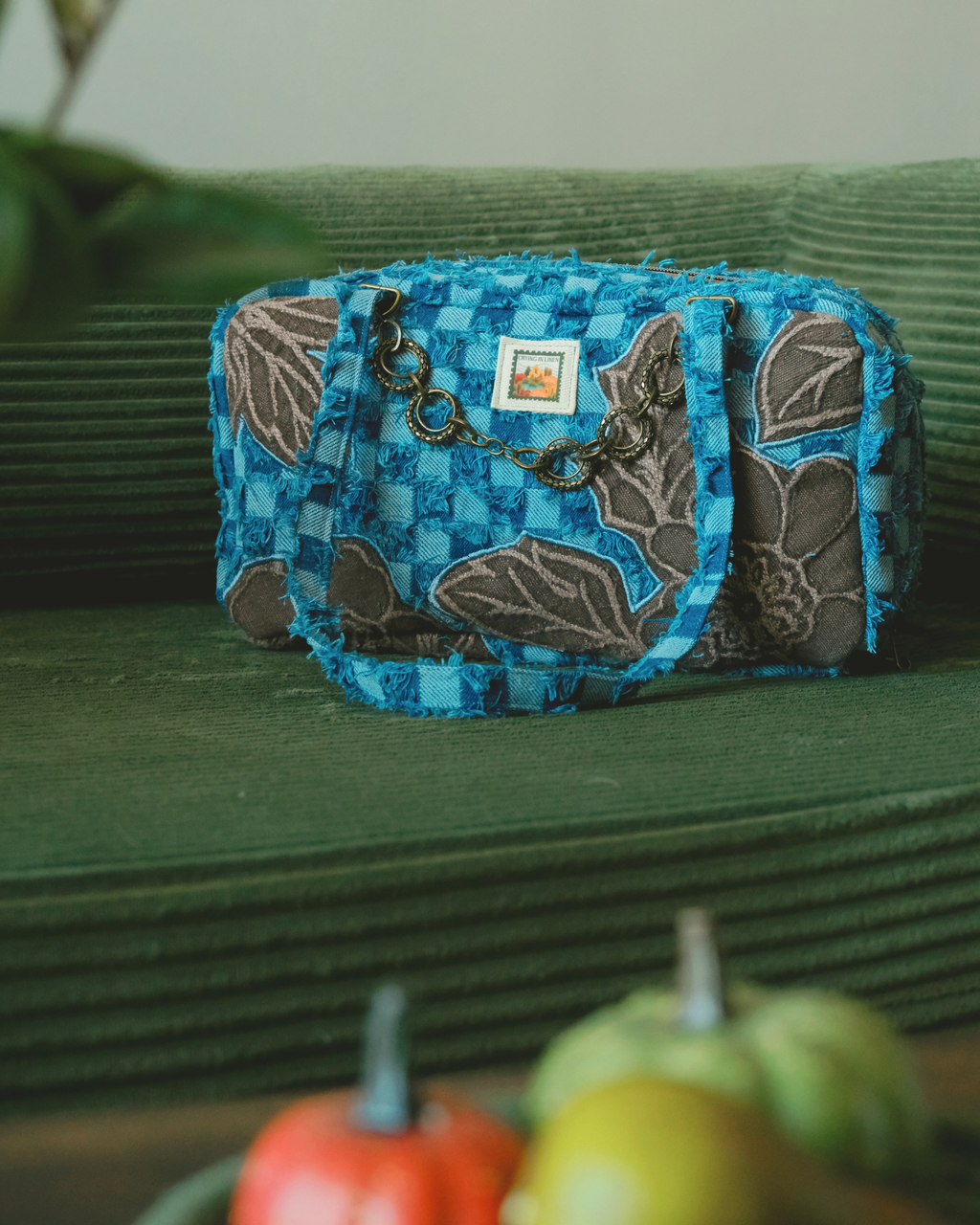 The Indigo Leaf | Large Bowler Bag