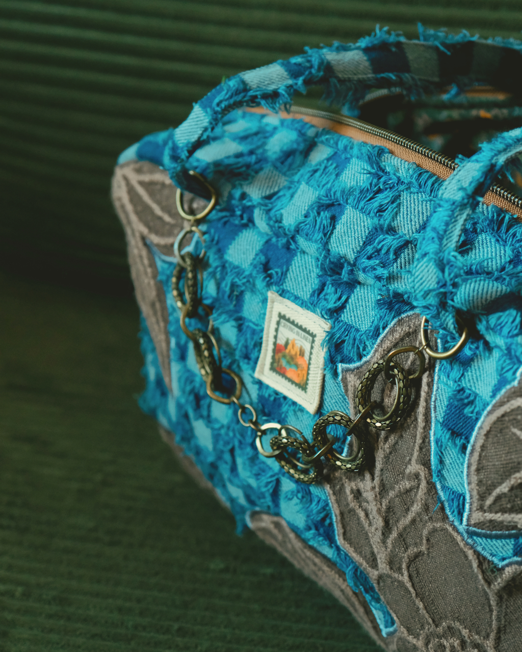 The Indigo Leaf | Large Bowler Bag