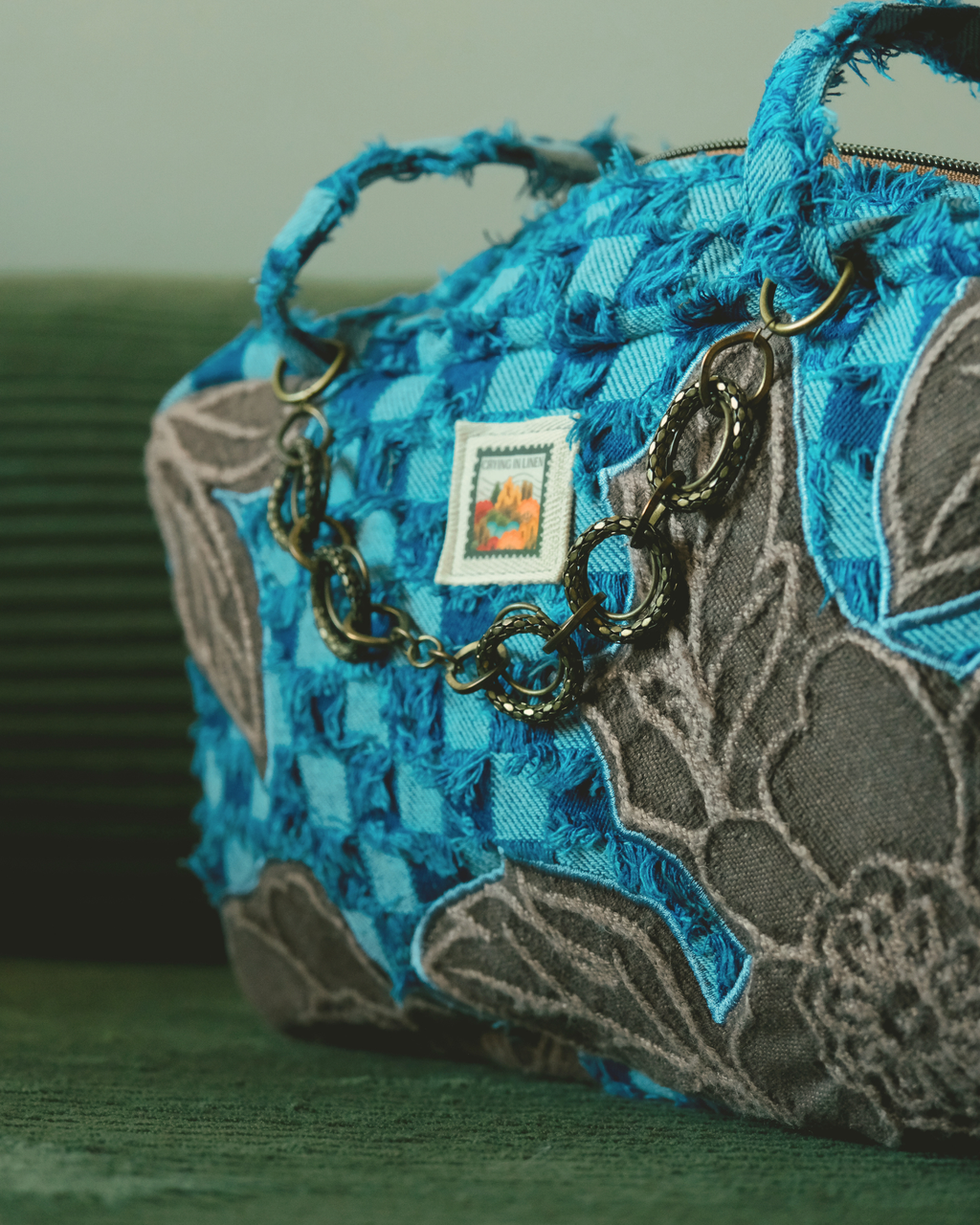 The Indigo Leaf | Large Bowler Bag