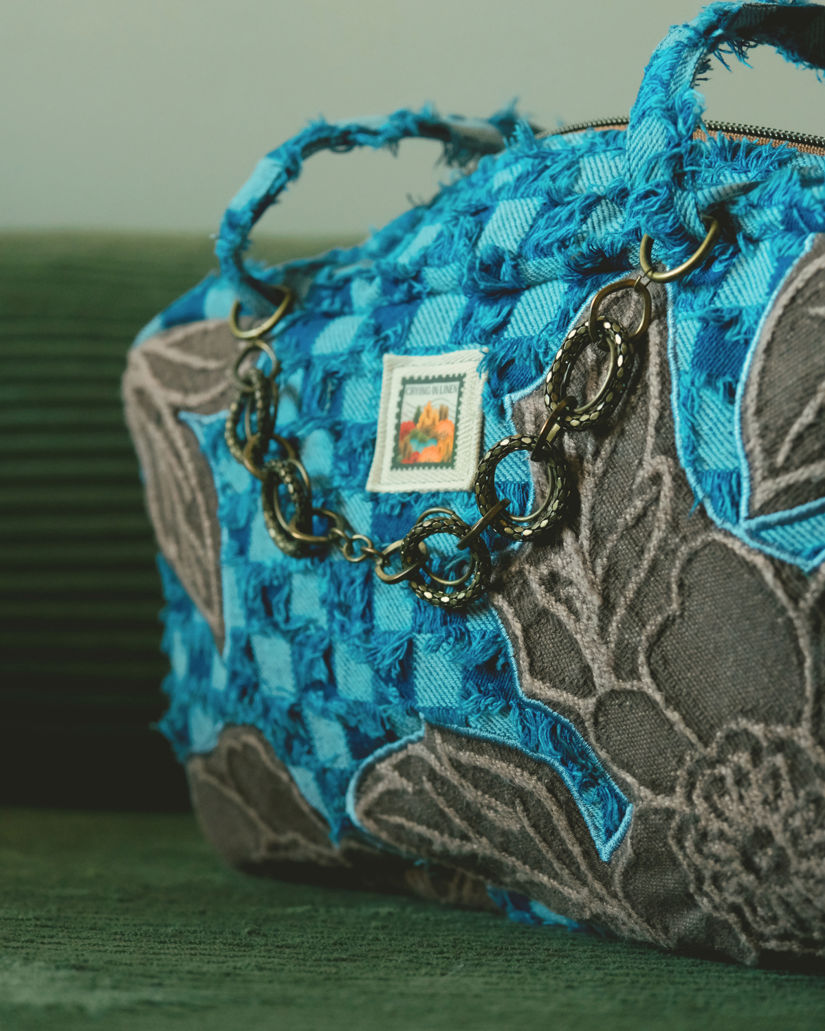 The Indigo Leaf | Large Bowler Bag
