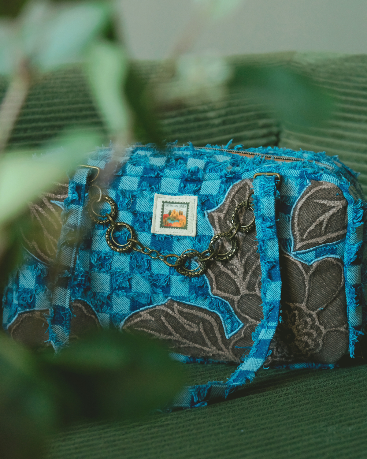 The Indigo Leaf | Large Bowler Bag