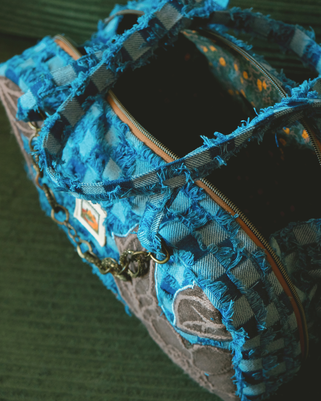 The Indigo Leaf | Large Bowler Bag