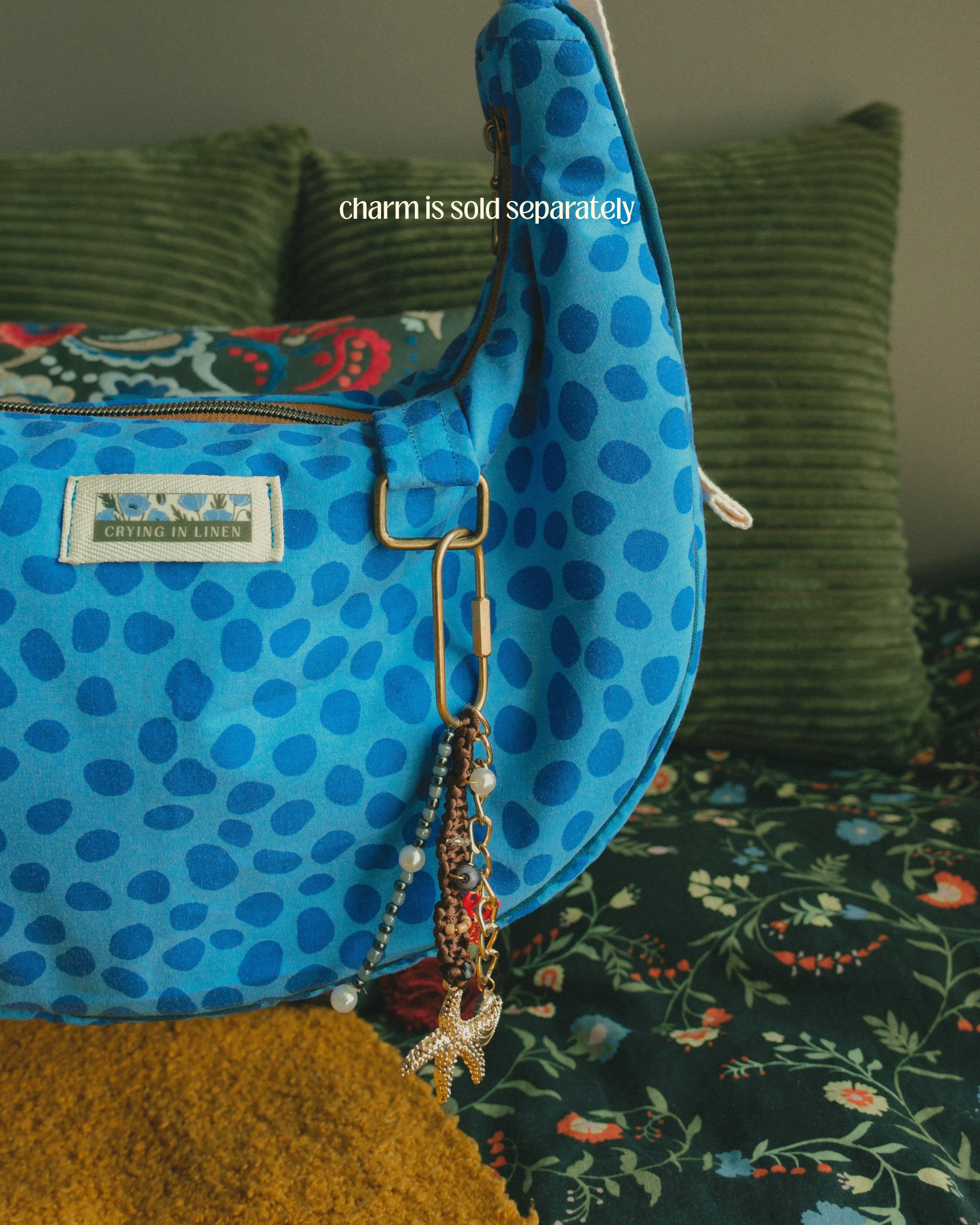 Blue Riviera Crescent | Crossbody Bag