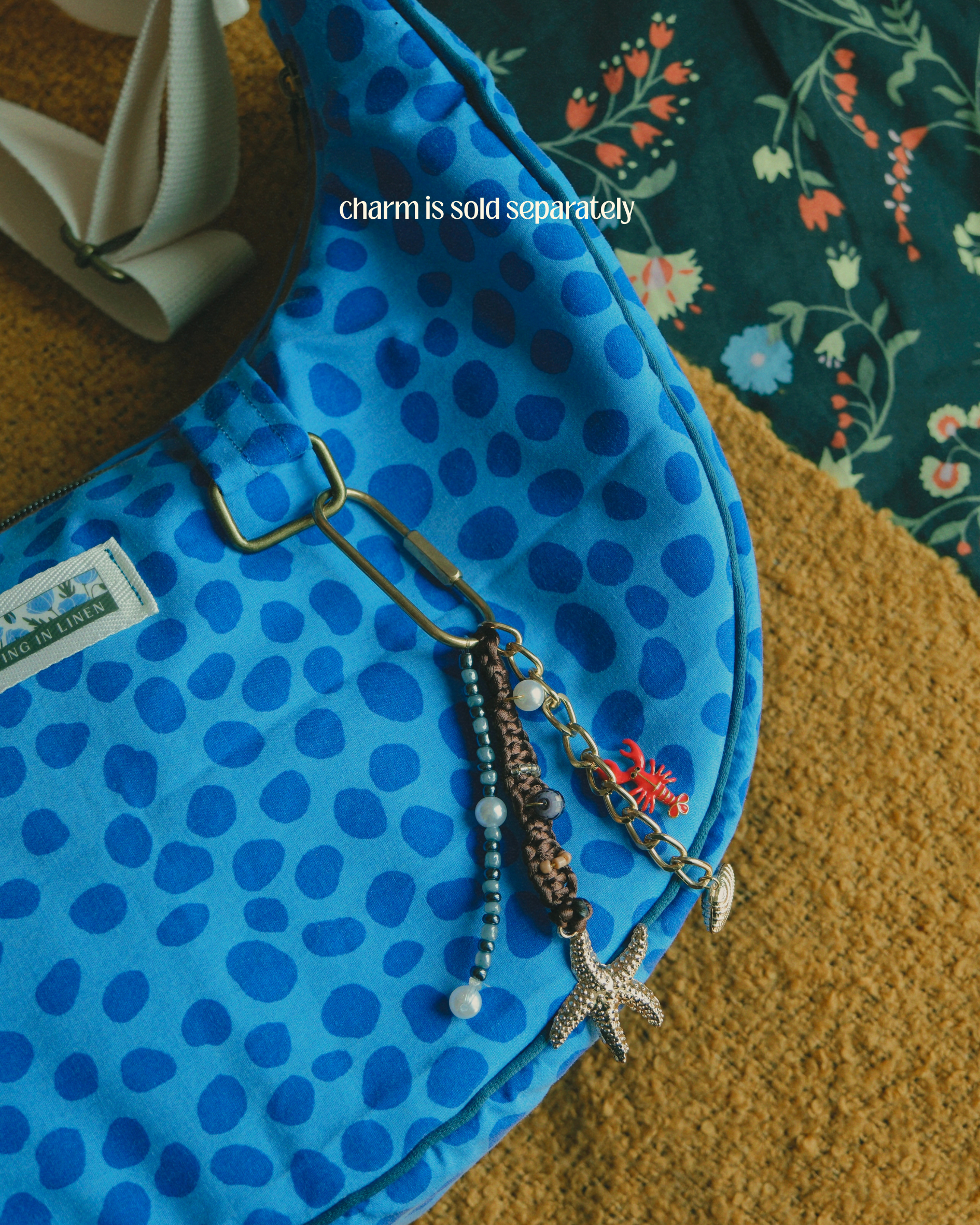Blue Riviera Crescent | Crossbody Bag