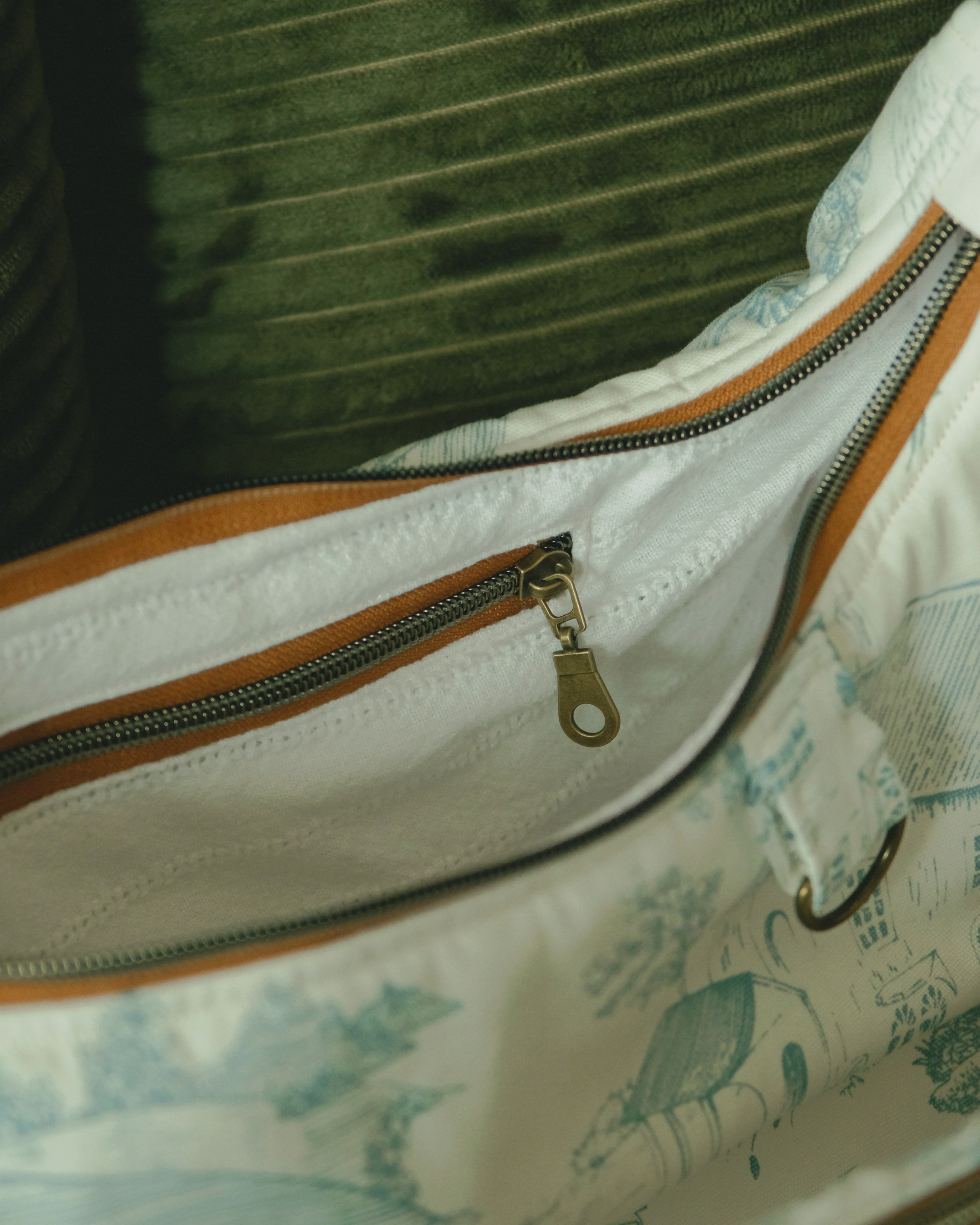 Toile de Jouy Crescent | Crossbody Bag