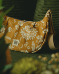 Mustard Dahlia Crescent | Crossbody Bag