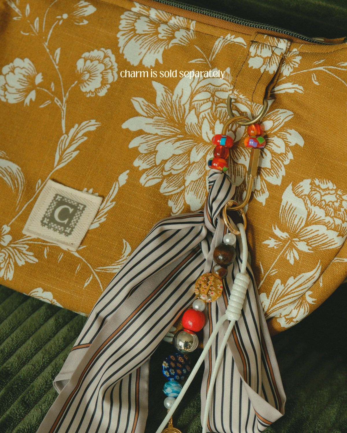 Mustard Dahlia Crescent | Crossbody Bag
