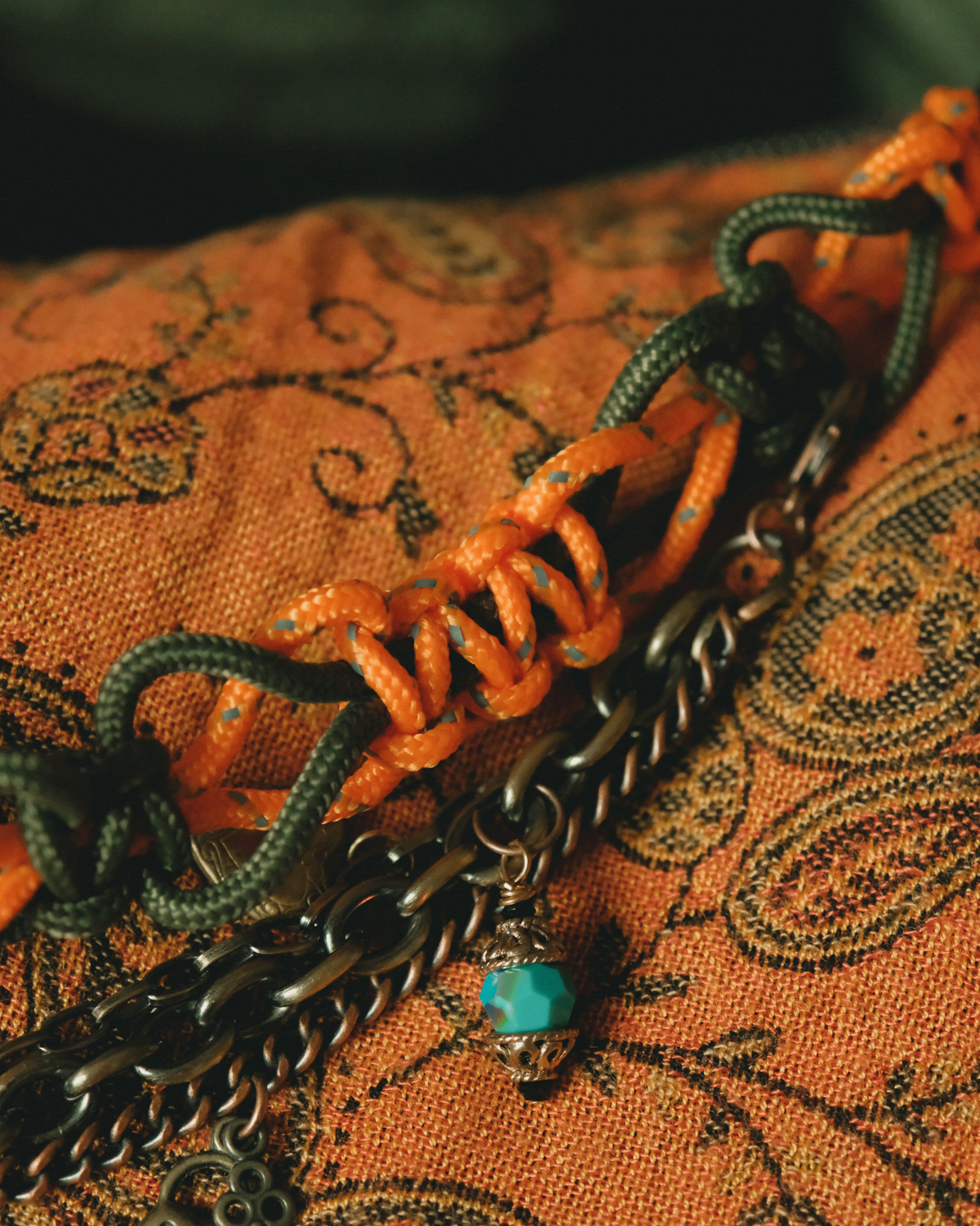 Terracotta Paisley Crescent | Crossbody Bag