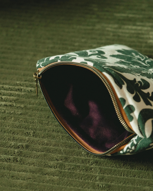 A Tiny Treasury: Noir Damask Mini Pouch