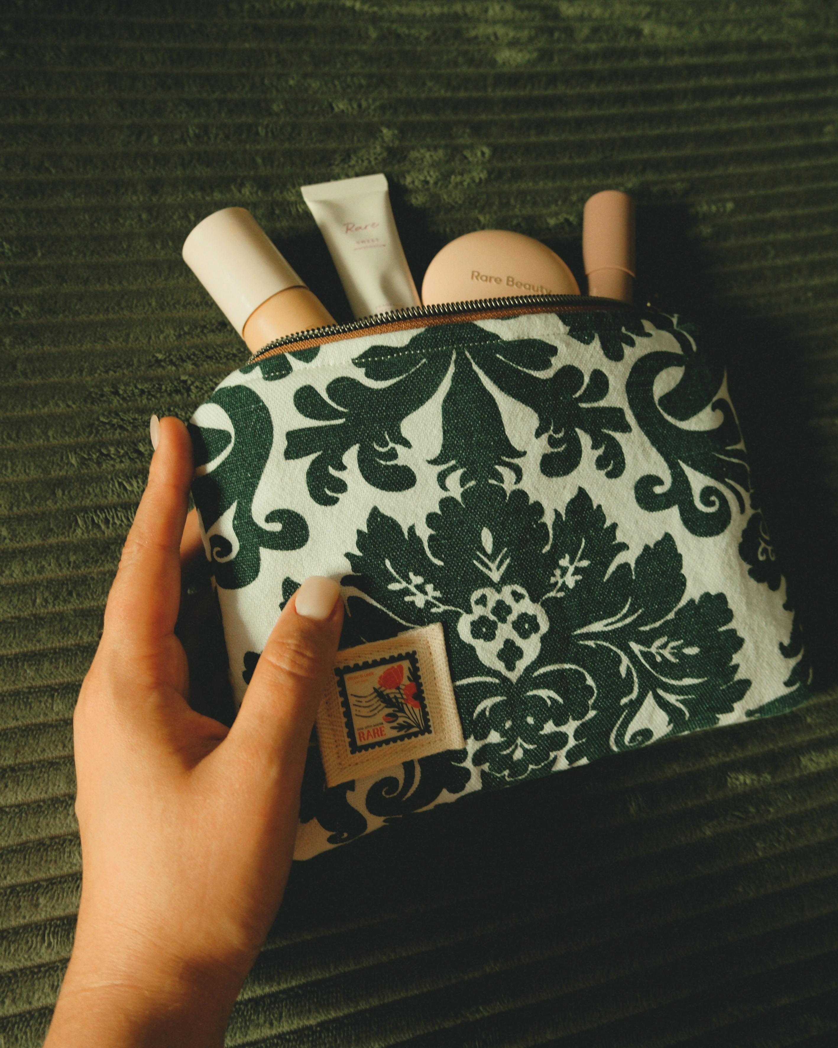 A Tiny Treasury: Noir Damask Mini Pouch