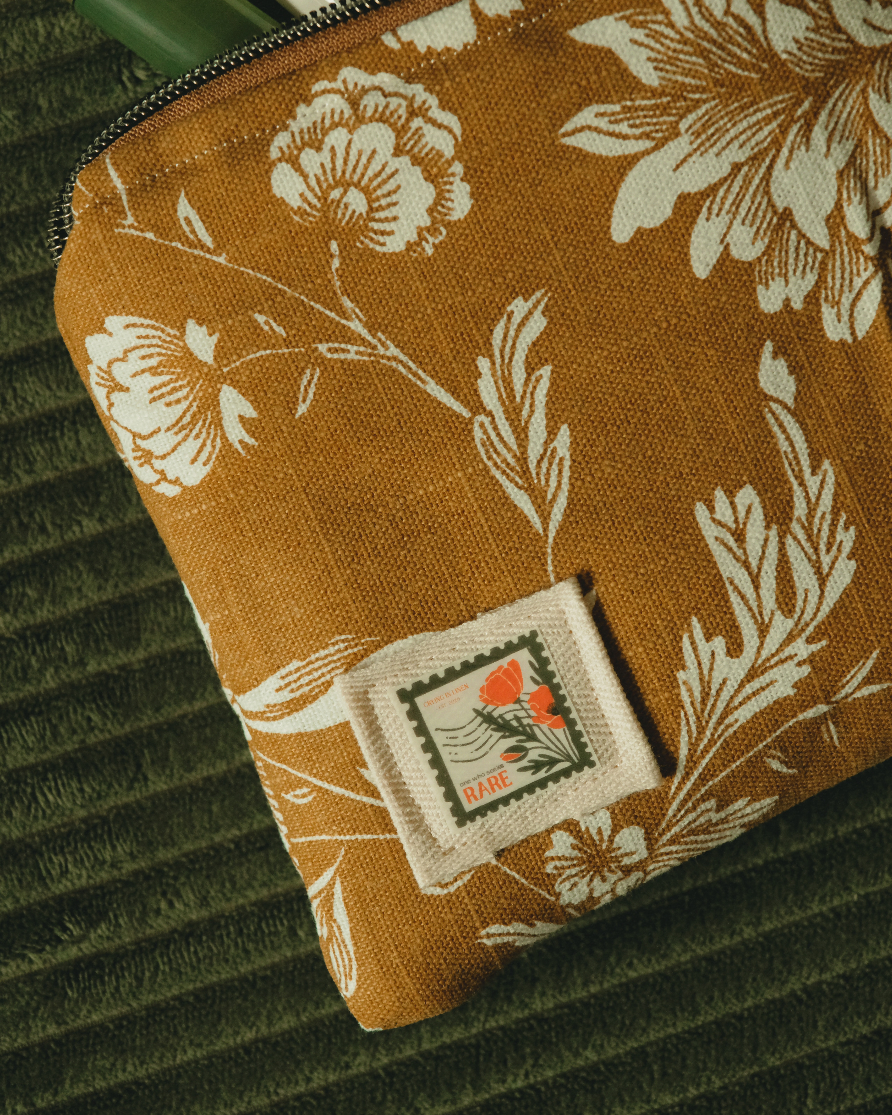 A Tiny Treasury: Mustard Dahlia Mini Pouch