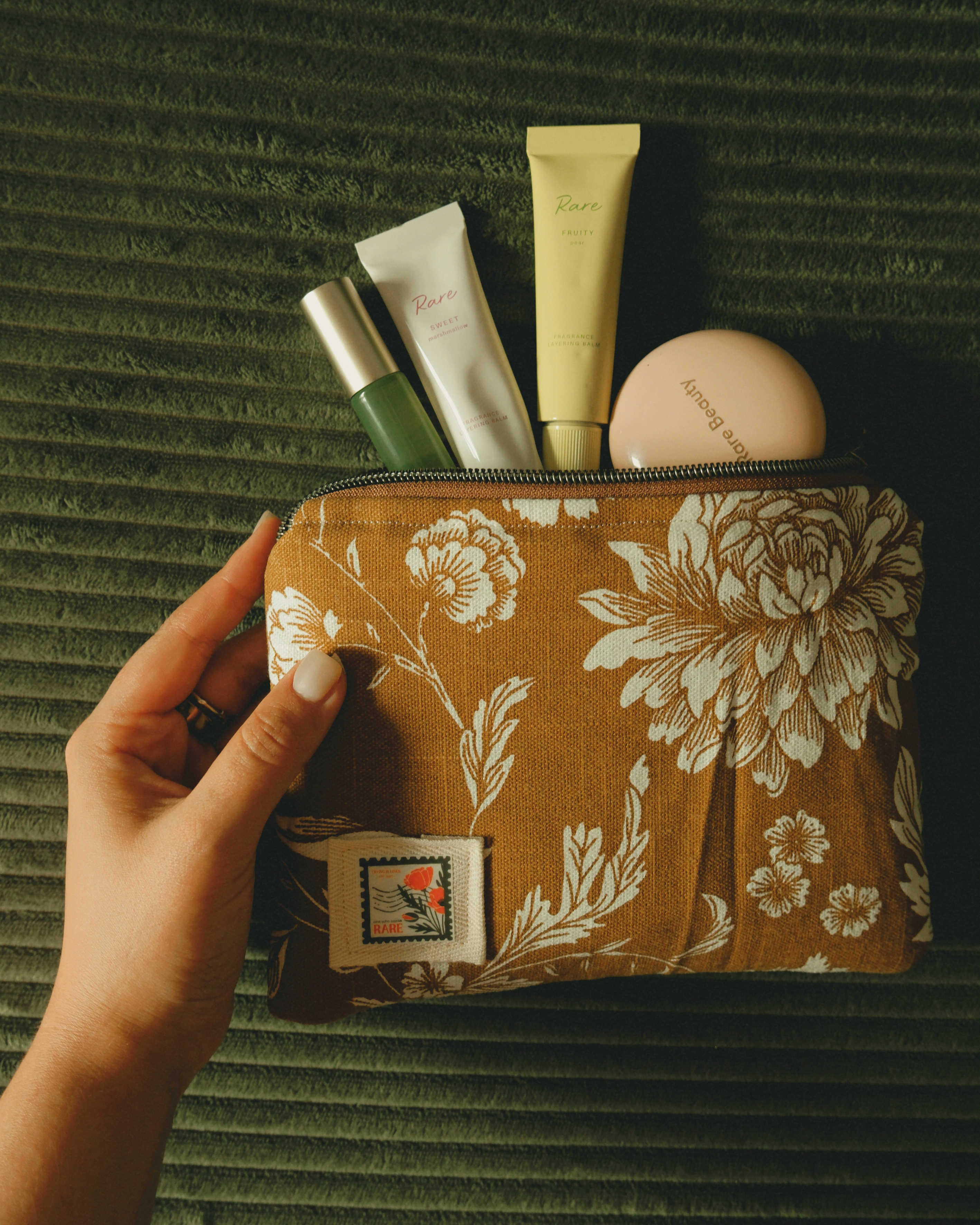 A Tiny Treasury: Mustard Dahlia Mini Pouch