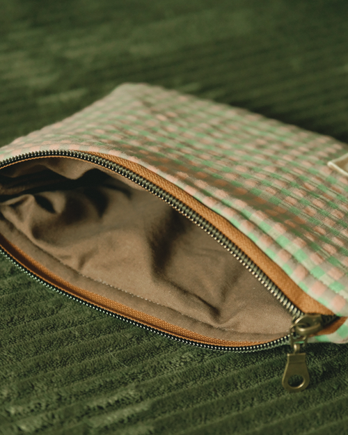 A Tiny Treasury: Pistachio Gingham Mini Pouch