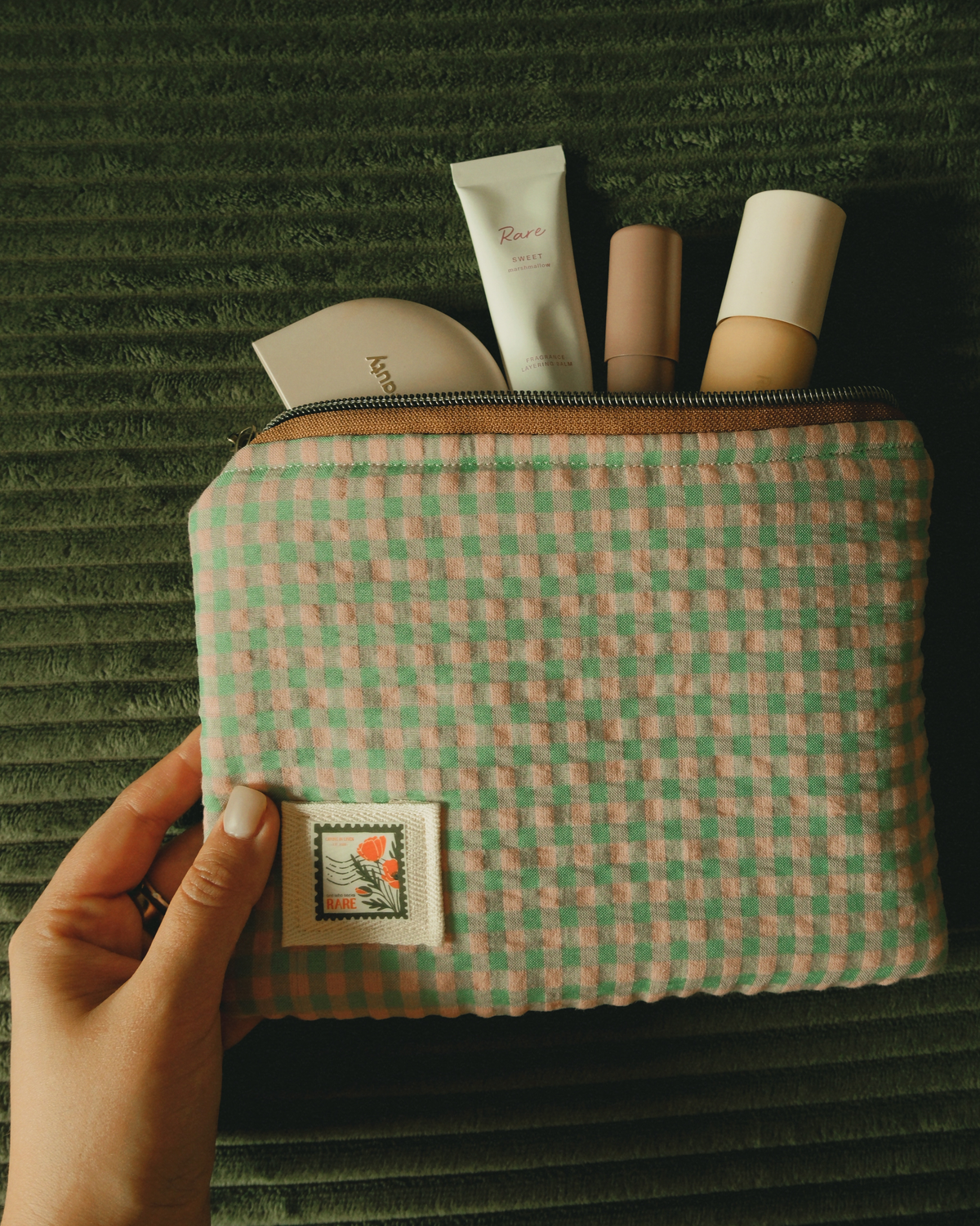 A Tiny Treasury: Pistachio Gingham Mini Pouch