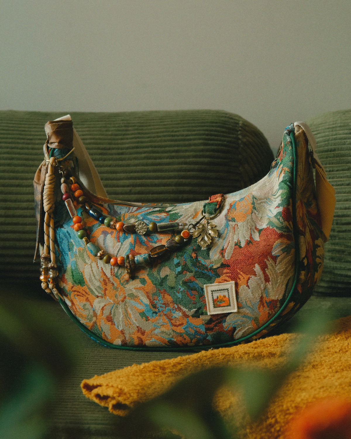 Ember Garden Crescent | Large Crossbody Bag