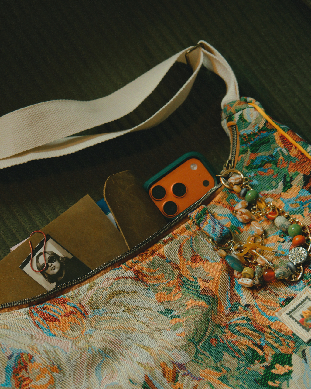 Orchard Bloom Crescent | Large Crossbody Bag