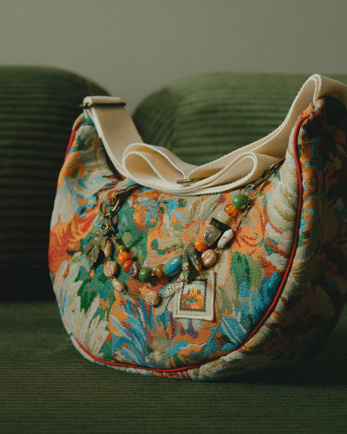 Golden Hour Crescent | Small Crossbody Bag