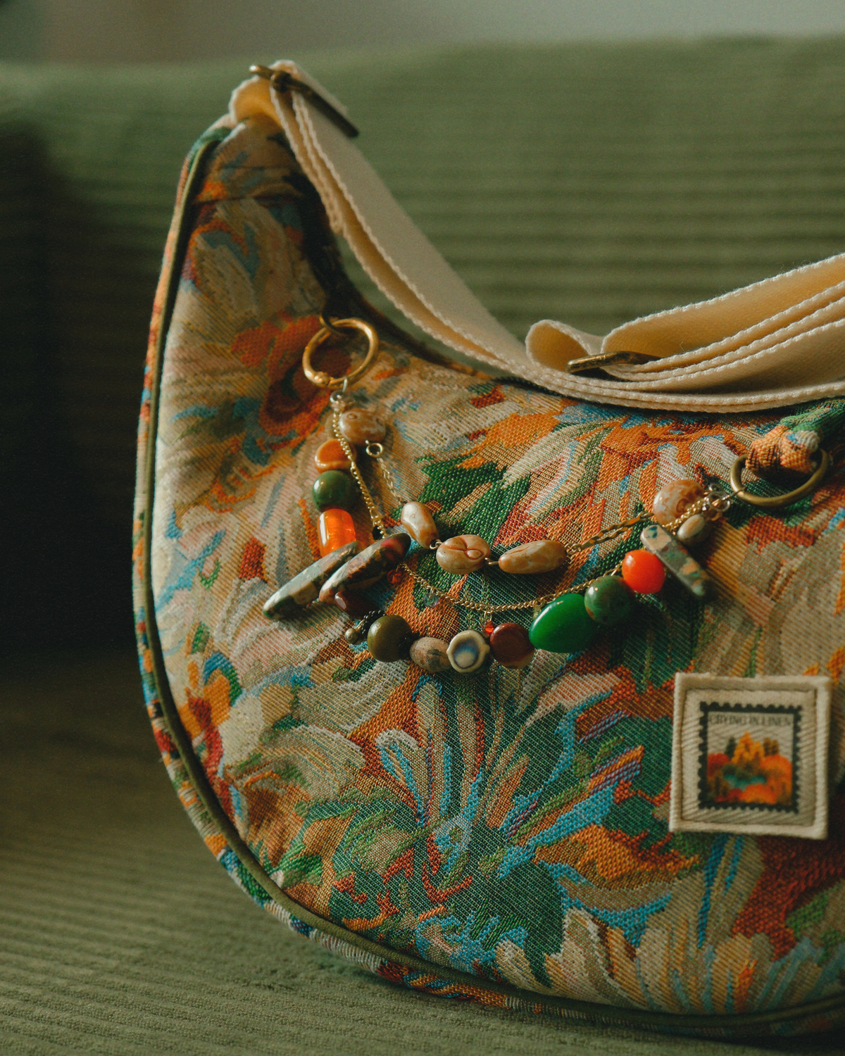 Harvest Moon Crescent | Small Crossbody Bag