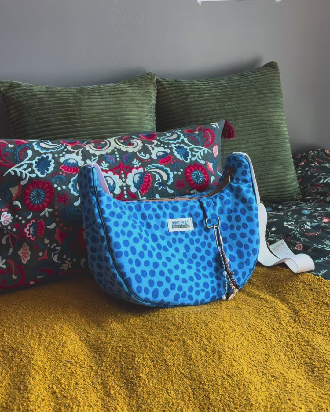 Blue Riviera Crescent | Crossbody Bag