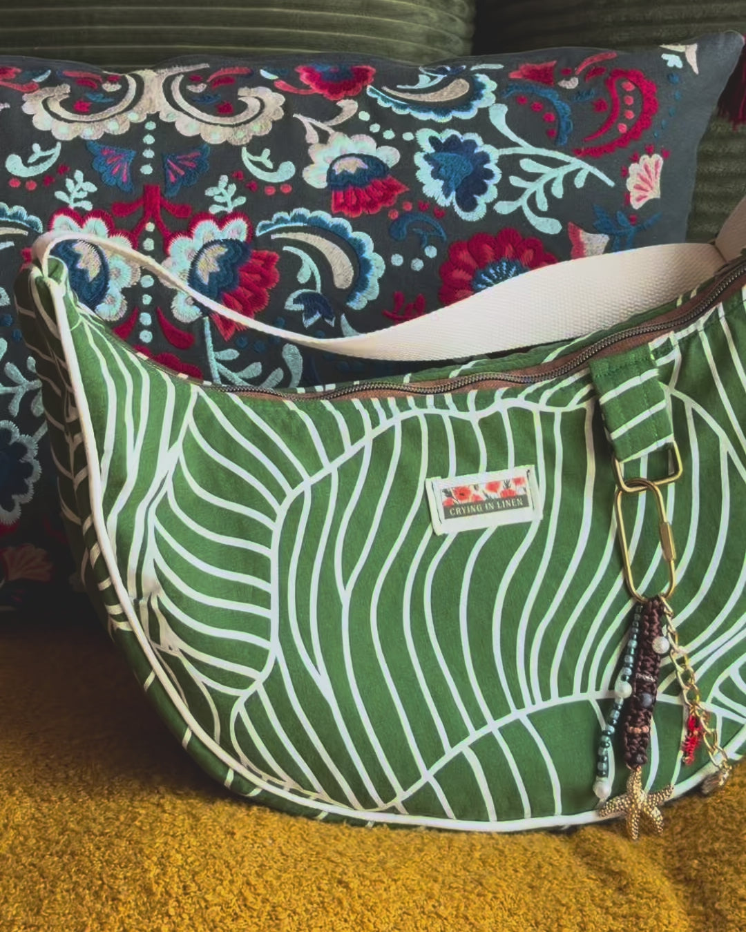 Palm Pavilion Crescent | Crossbody Bag